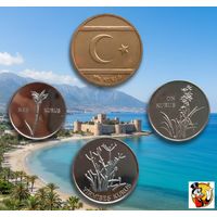 Северный Кипр набор монет 1, 5, 10, 20 куруш, UNC. Турецкая Республика Северного Кипра. Сторгуй за свою цену, предложи обмен!