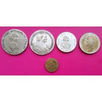 Пять монет-копий редких монет