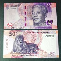 ЮАР, 50 рэнд 2023 г, P-W150 (AB, Нельсон Мандела, львы), UNC