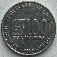 Венесуэла 100 боливар 2002 г.