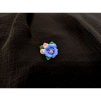 Брошь, полимерная глина, винтаж