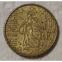 Франция 10 евроцентов, 1999 (14-12-6)
