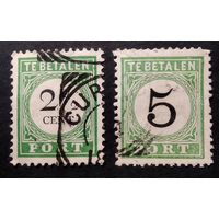 НИДЕРЛАНДЫ  \н45\ КЮРАСАО. Sc J2D1\ J11D2 1889-1892