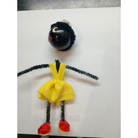 Редкая винтажная кукла Негритенок ГДР синель 1950-60-е г, под реставрацию.р