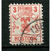 Германия - Росток - Местные марки - 1896 - Герб 3Pf - [Mi.3] - 1 марка. Гашеная.  (Лот 97Ci)
