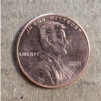 США 1 цент, 2021 Цент Линкольна, без отметка мд , KM# 468