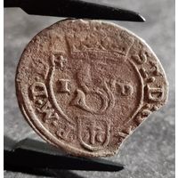 С РУБЛЯ! много лотов, Солид 1585 года СТЕФАН БАТОРИЙ, Познань, РЕДКОСТЬ! R6, КОПИЦКИЙ 480