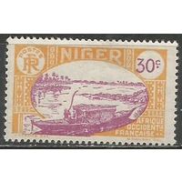 Французский Нигер. Лодка на реке Нигер. 1926г. Mi#59.