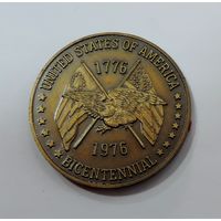 Настольная юбилейная медаль. США. Диаметр 3.8 см.