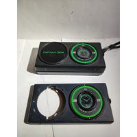 Радиоприёмник с часами СИГНАЛ 304 (часы рабочие) и лицевая панель.