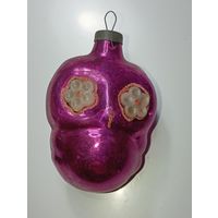 Ёлочная игрушка  - Филин . СССР  . Стекло .