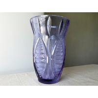 Ваза цветное стекло неодимовая 21x14см