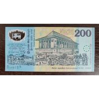 Шри-Ланка 200 рупий 1998 P-114b UNC полимер50-летие Независимости (1948-1998) Чёрный номер