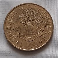 200 лир 1994 г. 180 лет карабинерам. Италия