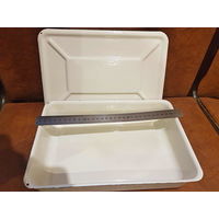 Форма для приготовления блюд эмалированная с крышкой (30х20х7)