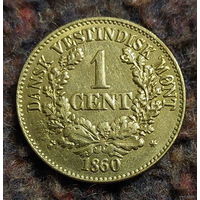 Датская Вест Индия 1 цент 1860 года. Король Фредерик VII. Предложи свою цену или обмен!