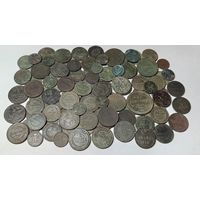 Сборный лот монет Российской империи. 120 шт. 500 гр