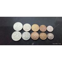 Сборный лот  2 рубля,1 рубль,50 копеек,10 копеек и 1 копейка ММД и СПМД Россия 1999 год (Состояние на фото)