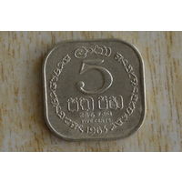 Шри-Ланка 5 центов 1963 с 1 руб