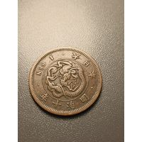 Япония 1 сен 1877г (квадратная чешуя )