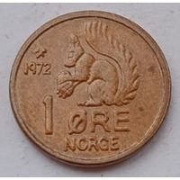 Норвегия 1 эре 1972 год, XF