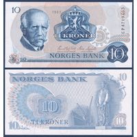 Норвегия, 10 крон 1983 г., P-36c (CP, полярный исследователь Фритьоф Нансен), UNC