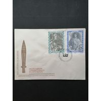 Польша 1987 КПД с полной серией марок "Хроники правителей Польши на картинах" (спецгашение) Mi.3131-3132 каталог 1.50 евро