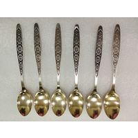 Чайные ложки Этно, мельхиор. Кольчугино, СССР