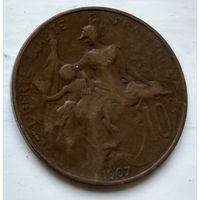 Франция 10 сантимов, 1907 2-5-13