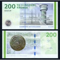 Дания 200 крон 2009 г. (2016 г.) (P-67f(2), UNC) [Callesen - Sorensen]