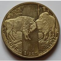 Польша 2 злотых 2013 год "Зубр"