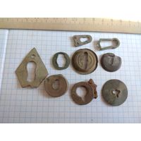 Накладки от замков. 9 штук. Находка