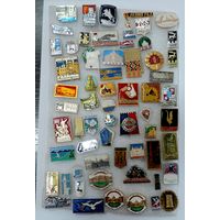 Значки городов СССР - 62 шт. Алюминий.