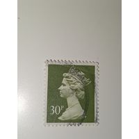 Великобритания 1971 Профиль королевы Елизаветы II, созданный на основе скульптуры Арнольда Машина