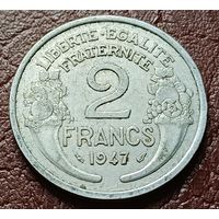 Франция 2 франка, 1947     ( 2-7-1 )