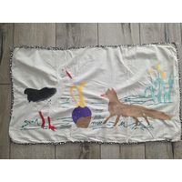 СТАРАЯ ВЫШИВКА. АИСТ И ЛИСА.