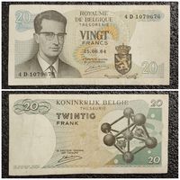 20 франков Бельгия 1964 г.