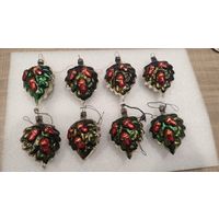 Игрушка елочная Жёлуди Дубовый лист 8 штук