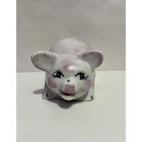Фарфоровая статуэтка "Свинья". Свинка. Поросёнок. ДФЗ