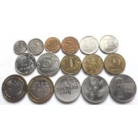 Монеты РФ (для оборота и юбилейные). UNC. Цена за все.