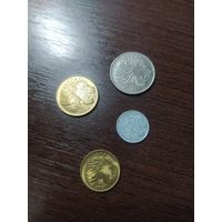 Монеты Эфиопия 1,5,10,50 сантим (4 монеты одним лотом)