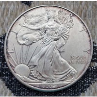 США 1 доллар 2009 года, UNC. Серебро! Сторгуй за свою цену, предложи обмен! Y200