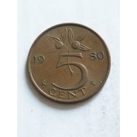 Нидерланды 5 центов 1980