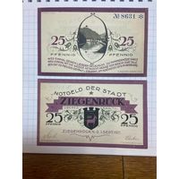 25 пфеннигов (нотгельды) г. Германия Зигенрюк-1201