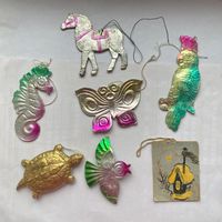 Елочные игрушки из картона , картонаж