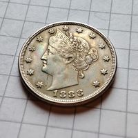 5 центов  США.1888 года .Редкая.