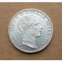 Австрийская империя, флорин 1860 г., серебро 0.900, Франц Иосиф I (1848-1916)