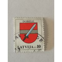 Марка из серии "Гербы" - герб Добеле