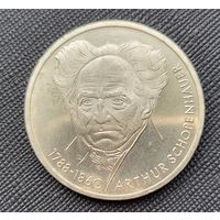 10 марок 1988 Германия 200 лет со дня рождения Артура Шопенгауэра! Серебро 15,5 грамма 625 пробы 0,311 унции! ВОЗМОЖЕН ОБМЕН!