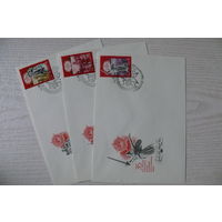 1980, КПД, СССР, полный комплект -- 3 марки на 3-х конвертах; Бронфенбренер Ю., 35 лет Победы в Великой Отечественной войне.